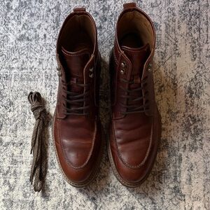 Johnston & Murphy - Premium Mahogeny Leather Boots (WORN ONCE. WRONG SIZE)